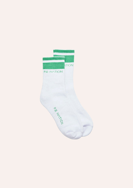 Homage Sock - Optic White / Kelly Green