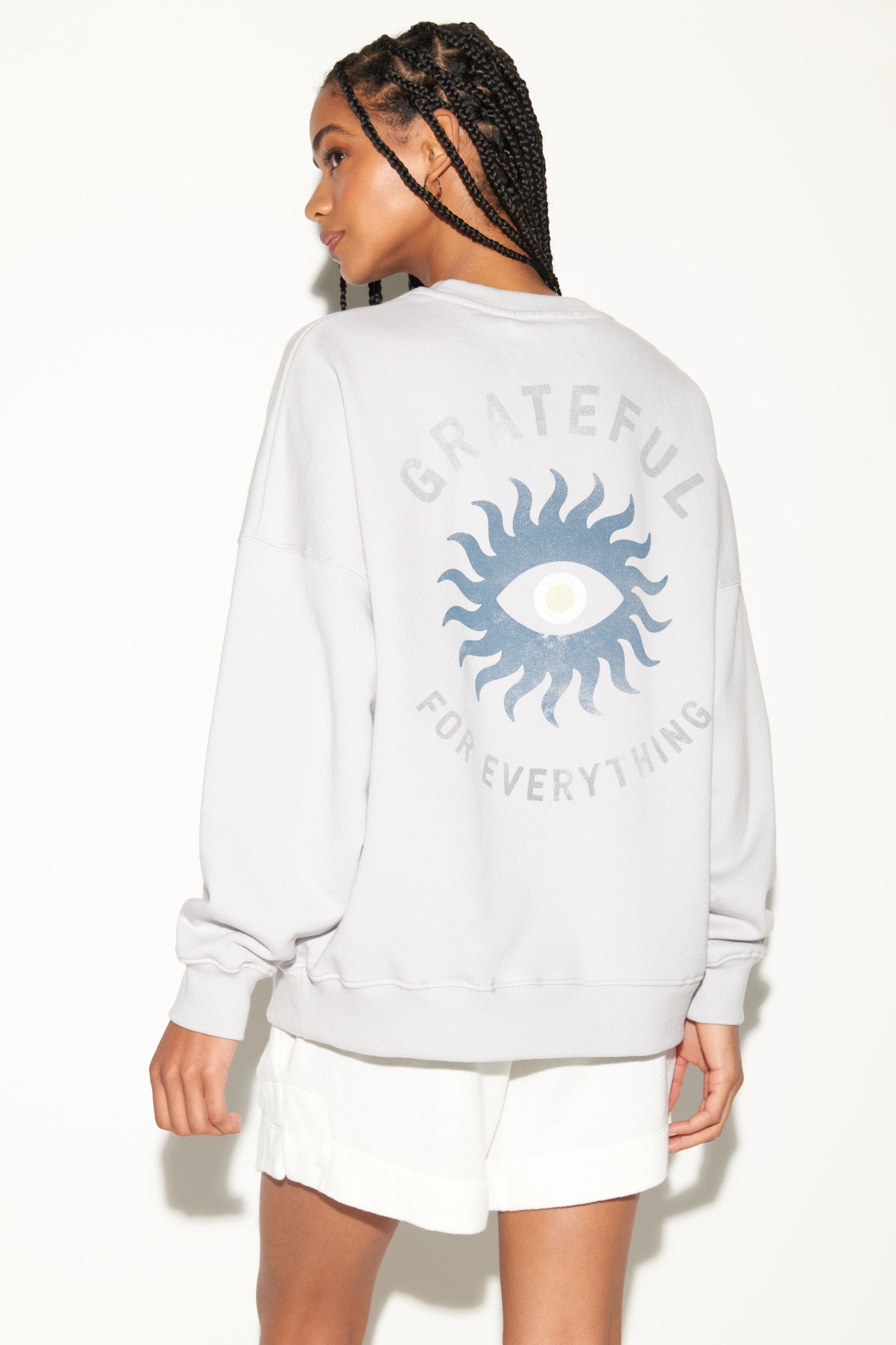 Grateful Eye Boyfriend Crew - Hazy Grey