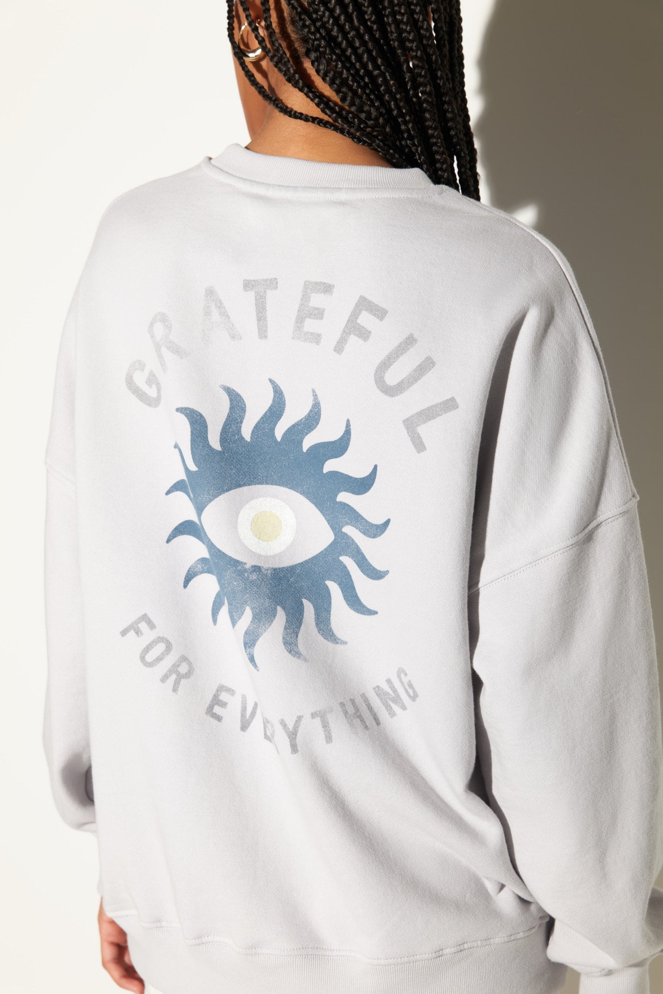 Grateful Eye Boyfriend Crew - Hazy Grey