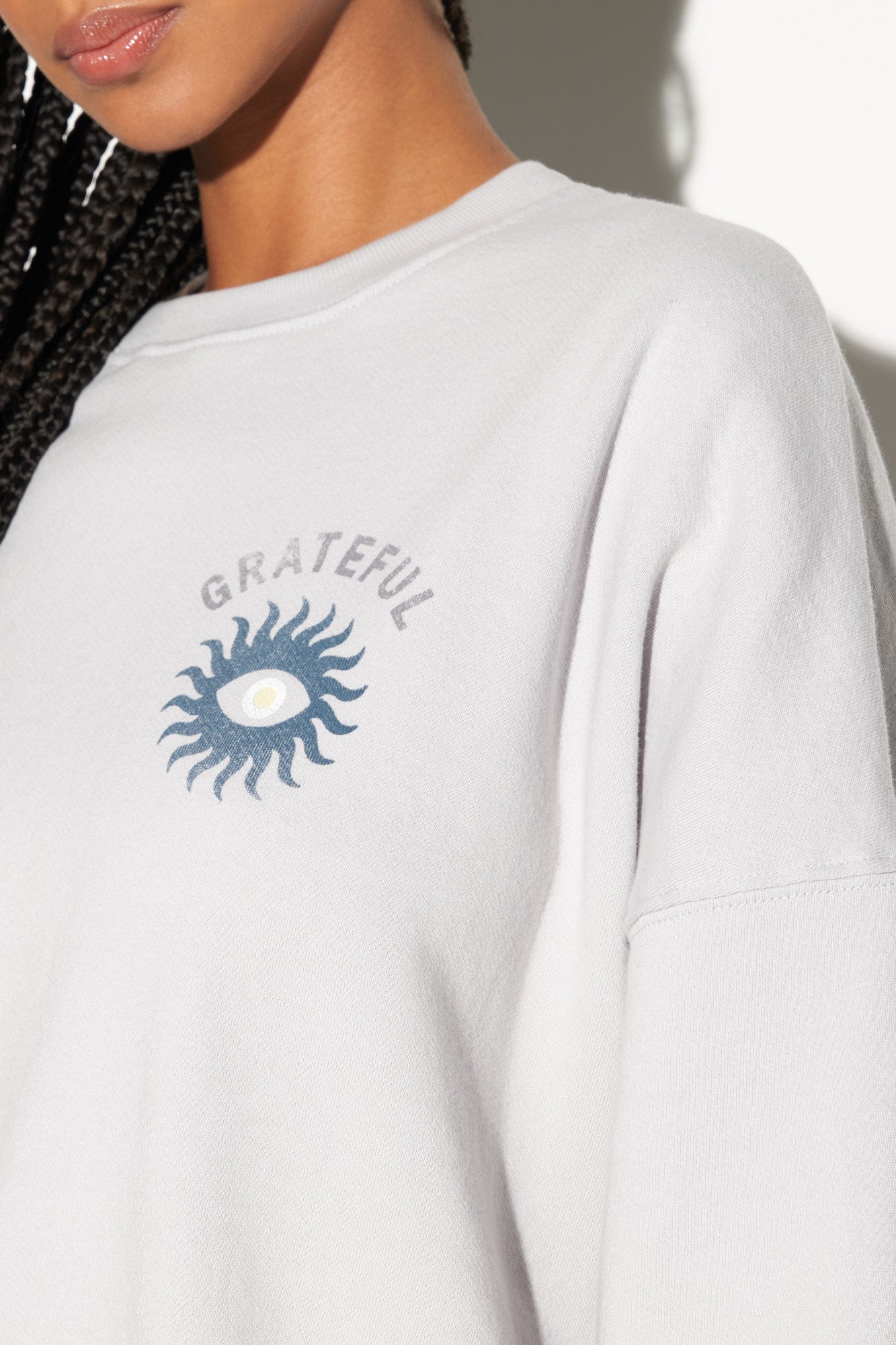 Grateful Eye Boyfriend Crew - Hazy Grey