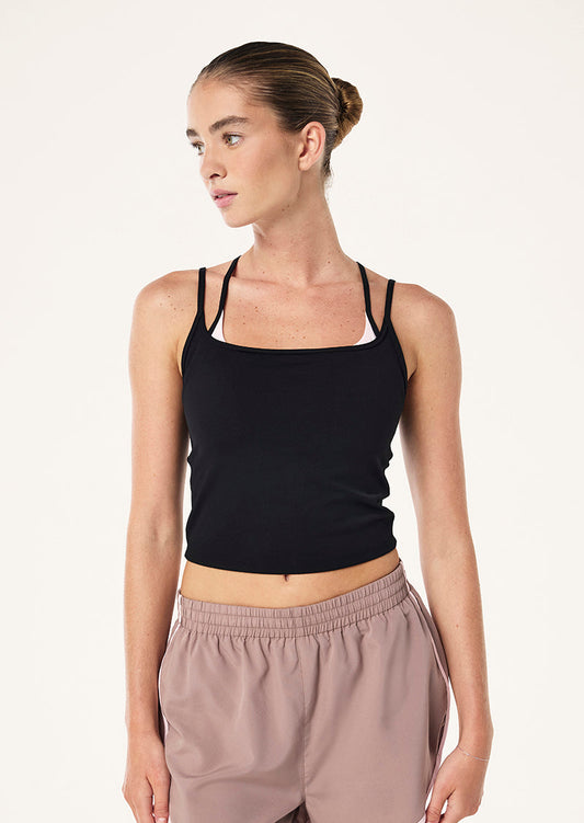 Distortion Tank - Black / Chalk Pink