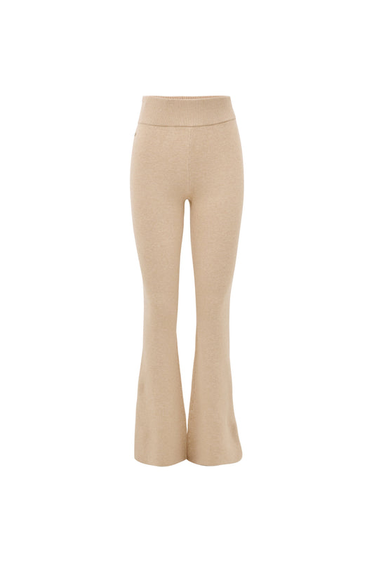 Olly Flare Pants - Beige Melange
