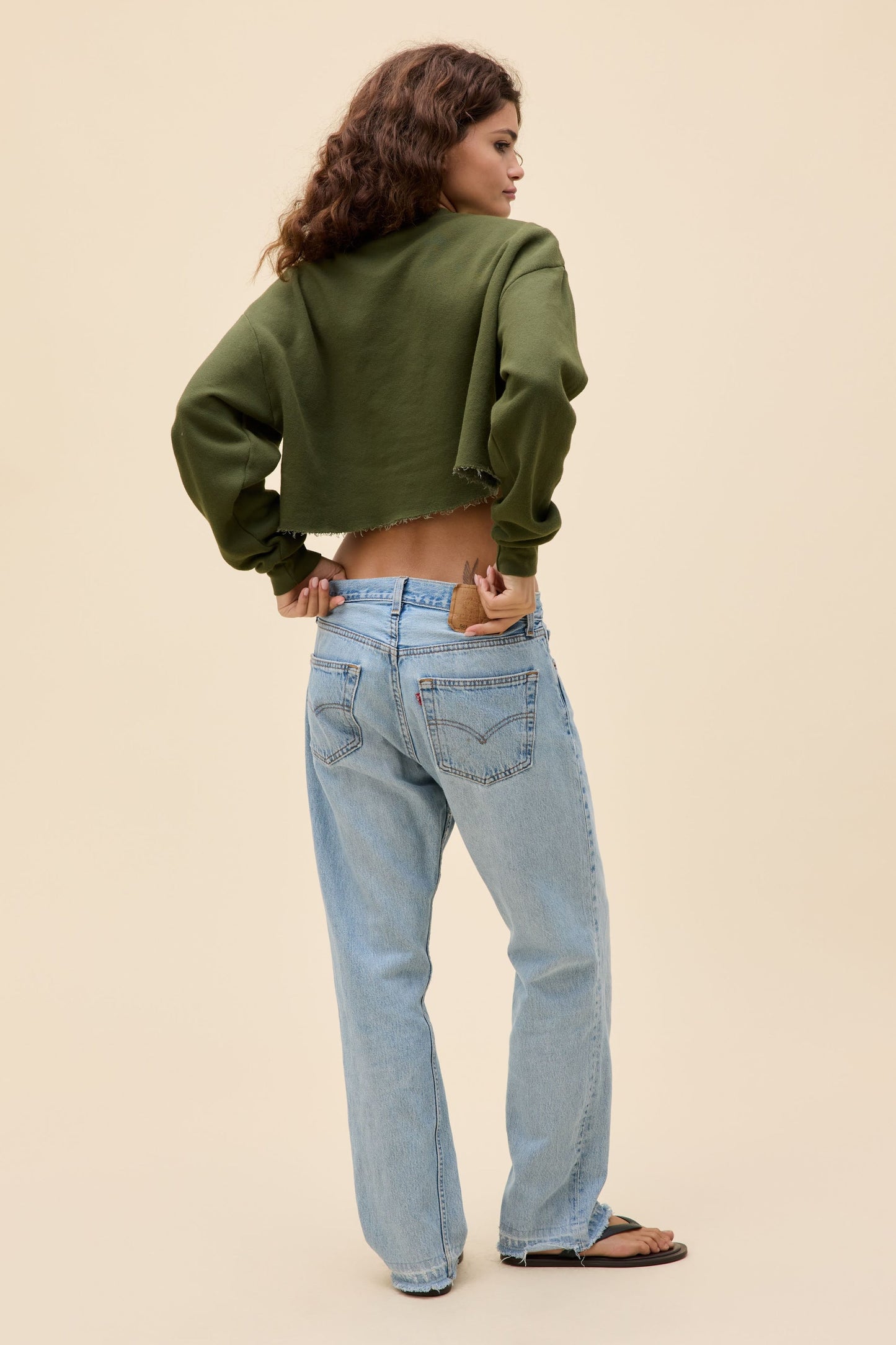 Sublime Cut Off Sweatshirt - Military Green