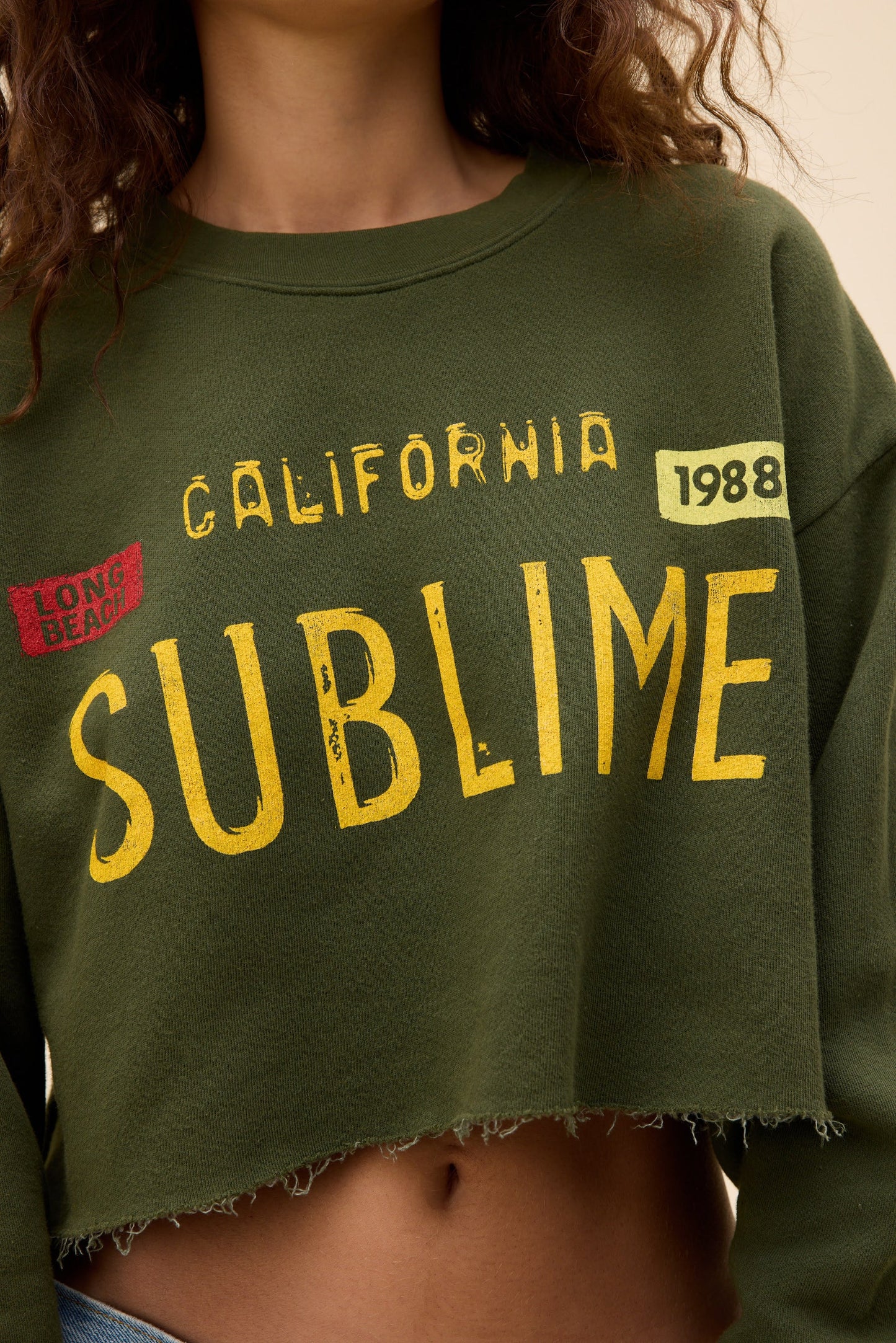 Sublime Cut Off Sweatshirt - Military Green