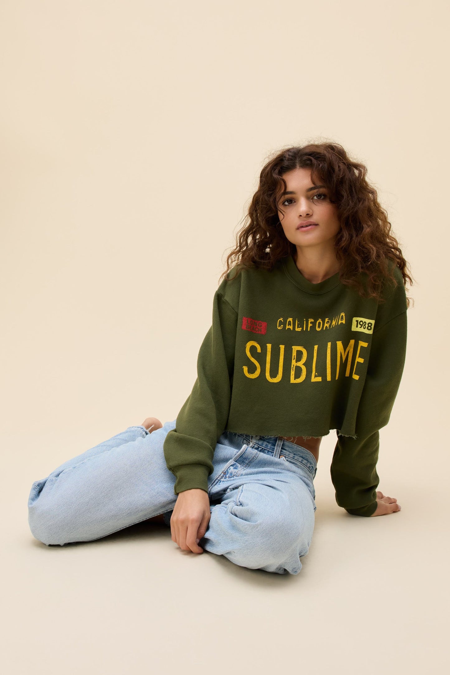 Sublime Cut Off Sweatshirt - Military Green