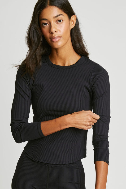 Ribbed Long Sleeve - Black