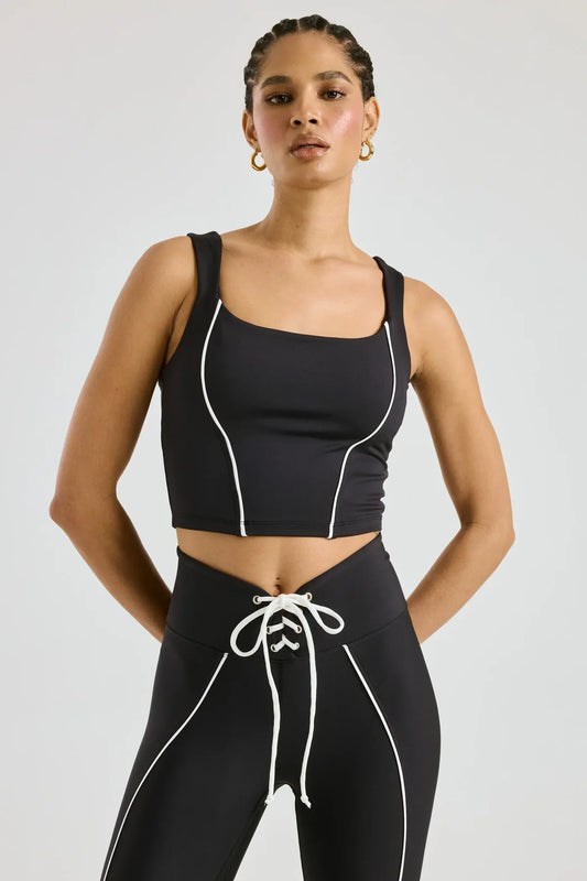 Corset Tank - Black/White