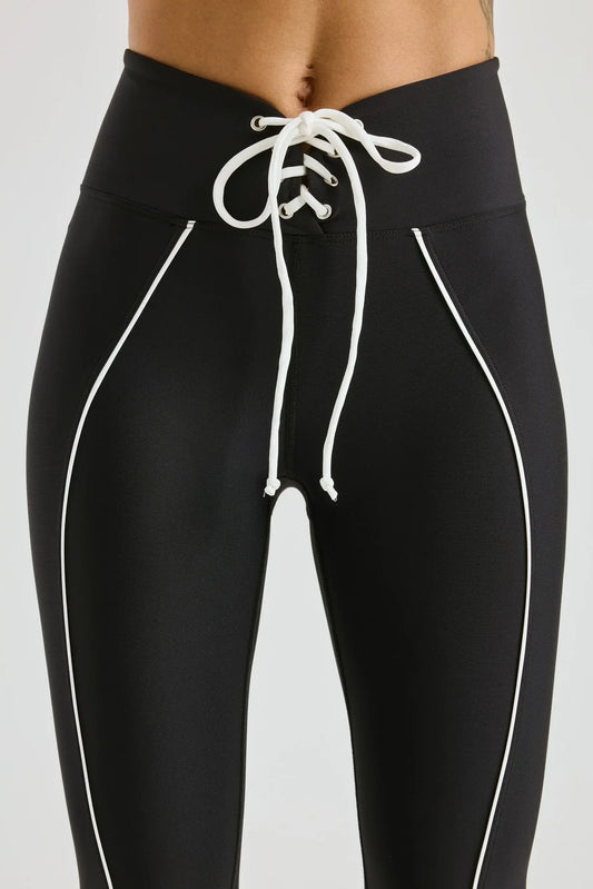 The Field Legging - Black/White