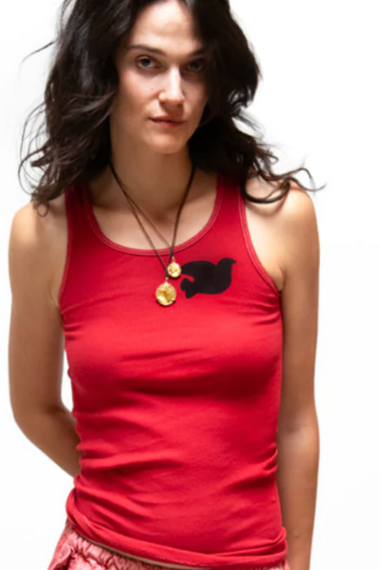 Muscle Supervintage Tank - Art Yard Red