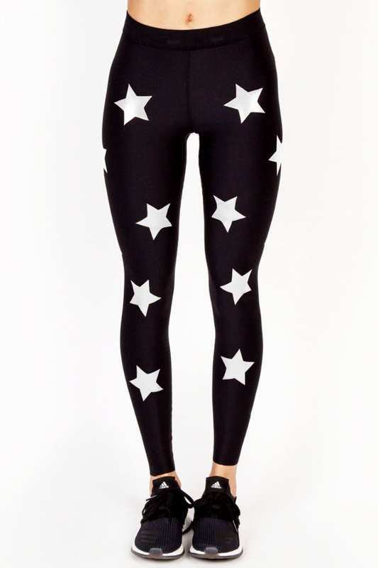 Ultra High KO Legging - Black/White Stars